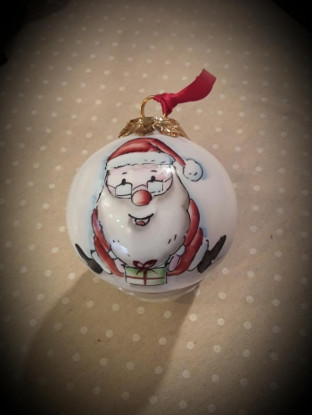 Pallina di Natale con babbo natale