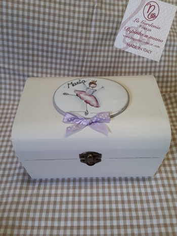 Bauletto portagioie con ballerina