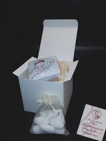 Scatola bomboniera bimbo e calla