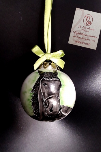 Palla di natale cavallo nero