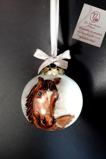 Palla di natale cavallo marrone