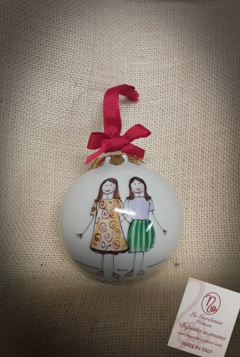 Palla di natale con 2 amiche