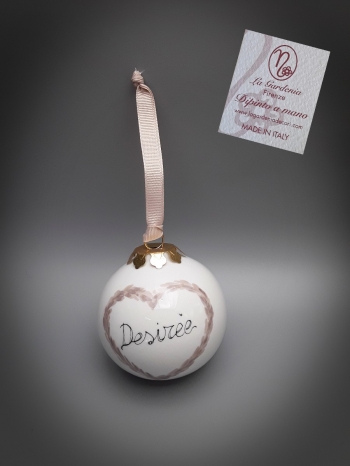 Palla di Natale cuore shabby