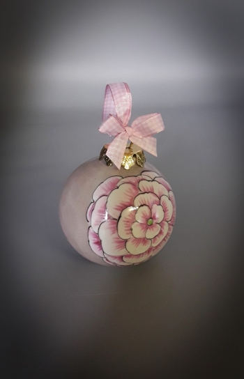 Palla di Natale  fiore rosa