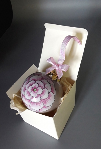 Palla di Natale  fiore rosa