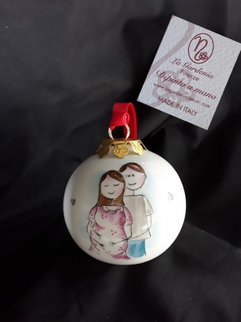 Palla di Natale con donna incinta