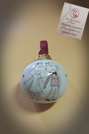 Palla di Natale coppia romantica