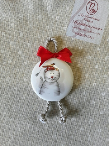 Pendente gattino laureato