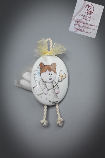 Pendente bomboniera angioletto con la calla