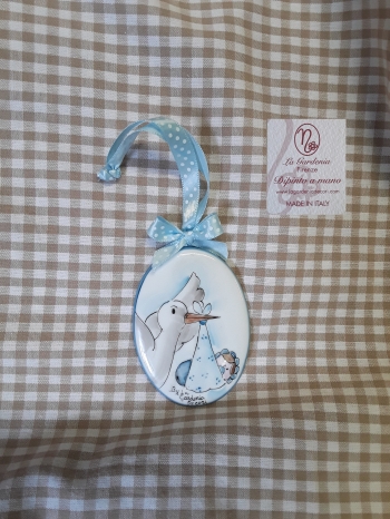 Pendente cicogna bomboniera