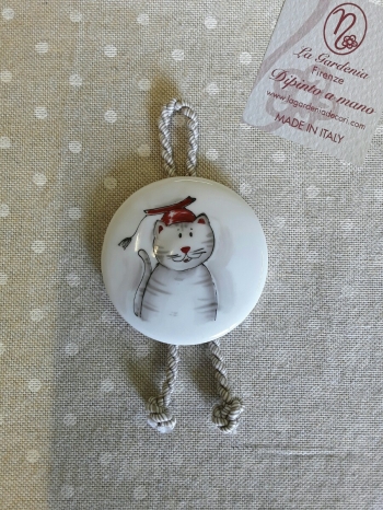 Pendente gattino laureato