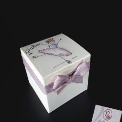 Scatolina bomboniera in carta con ballerina