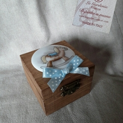 Scatolina in legno per battesimo