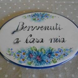Targa ovale benvenuto