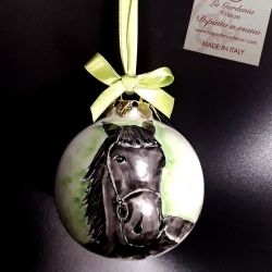 Palla di natale cavallo nero