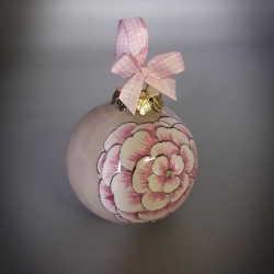Palla di Natale  fiore rosa