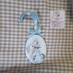 Pendente cicogna bomboniera