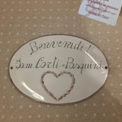 Targa ovale civico cuore