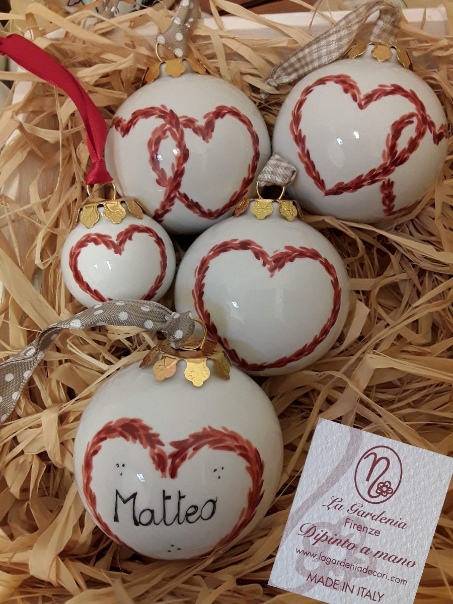 palle personalizzate con cuore rosso